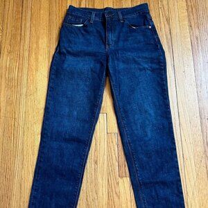 Mott & Bow Jeans Womens 26 X28 Mom Blue Stretch Denim Hemp
